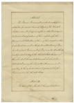 President John Tyler Signed Treaty of Peru -- Tyler's Signature Here on 12 January 1843 Ratifies the 1841 Treaty